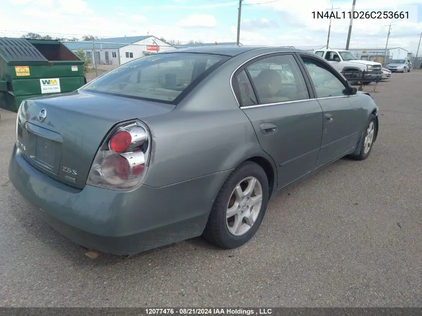 2006 Nissan Altima S/Sl VIN: 1N4AL11D26C253661 Lot: 12077476