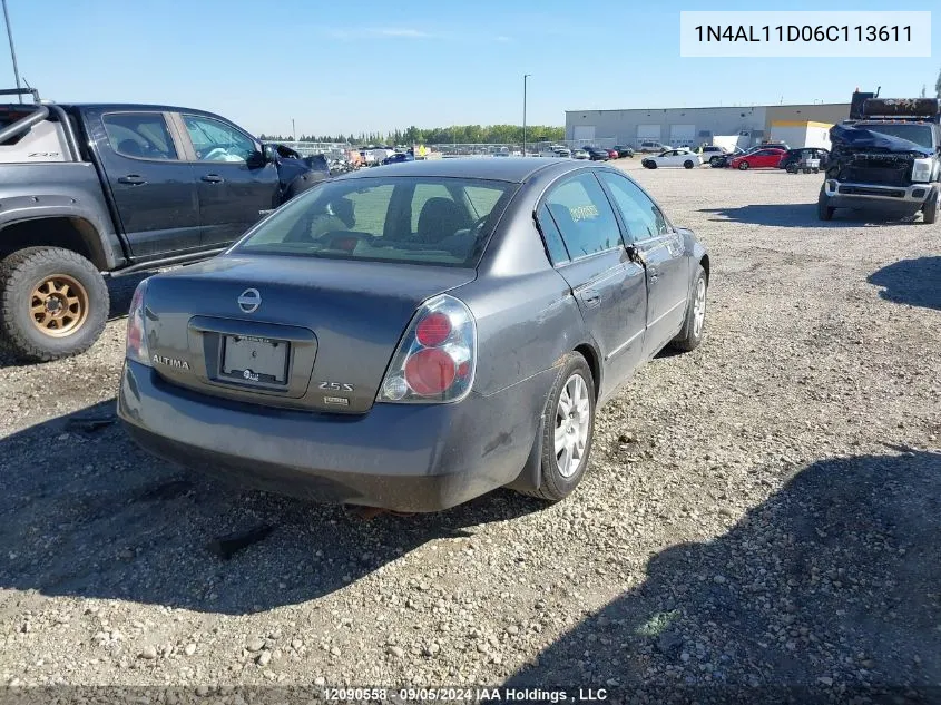 2006 Nissan Altima VIN: 1N4AL11D06C113611 Lot: 12090558