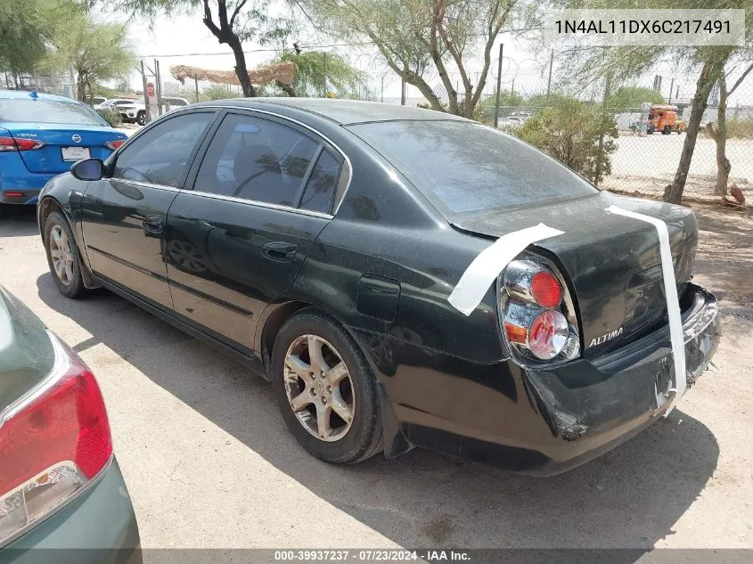 2006 Nissan Altima 2.5 S VIN: 1N4AL11DX6C217491 Lot: 39937237