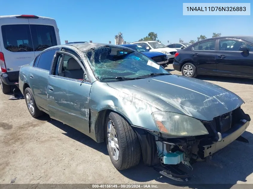 2006 Nissan Altima 2.5 S VIN: 1N4AL11D76N326883 Lot: 40156149