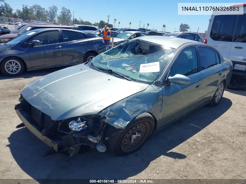 2006 Nissan Altima 2.5 S VIN: 1N4AL11D76N326883 Lot: 40156149