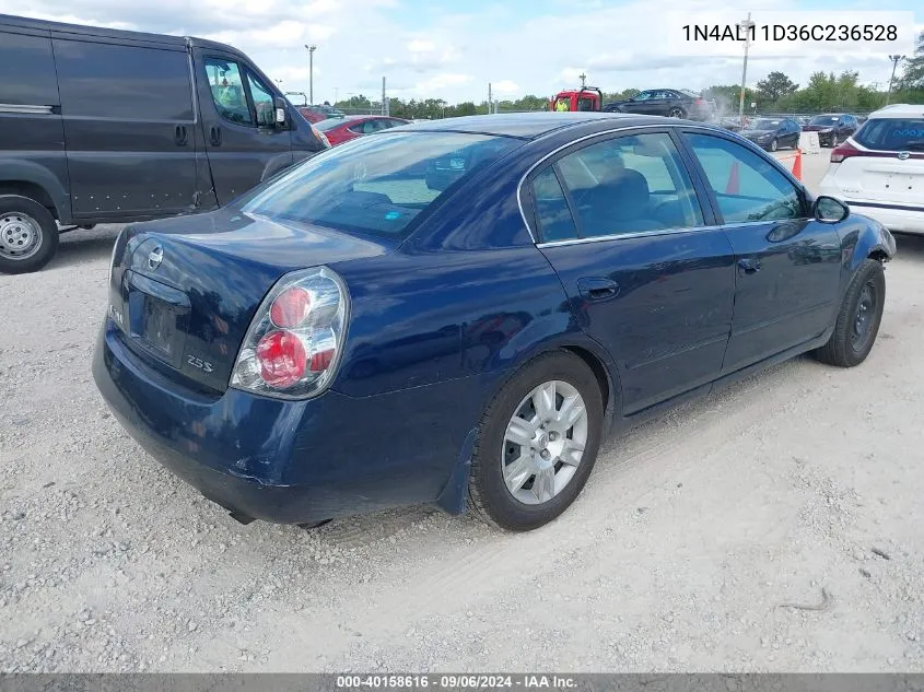 2006 Nissan Altima 2.5 S VIN: 1N4AL11D36C236528 Lot: 40158616