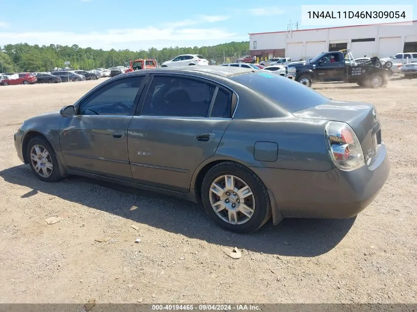 2006 Nissan Altima 2.5 S VIN: 1N4AL11D46N309054 Lot: 40194465