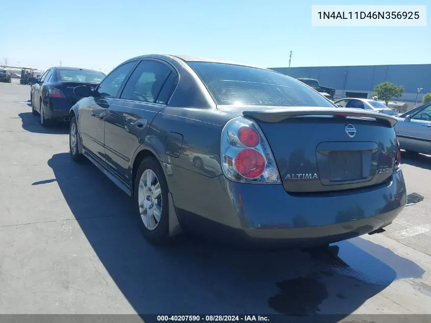 1N4AL11D46N356925 2006 Nissan Altima 2.5 S