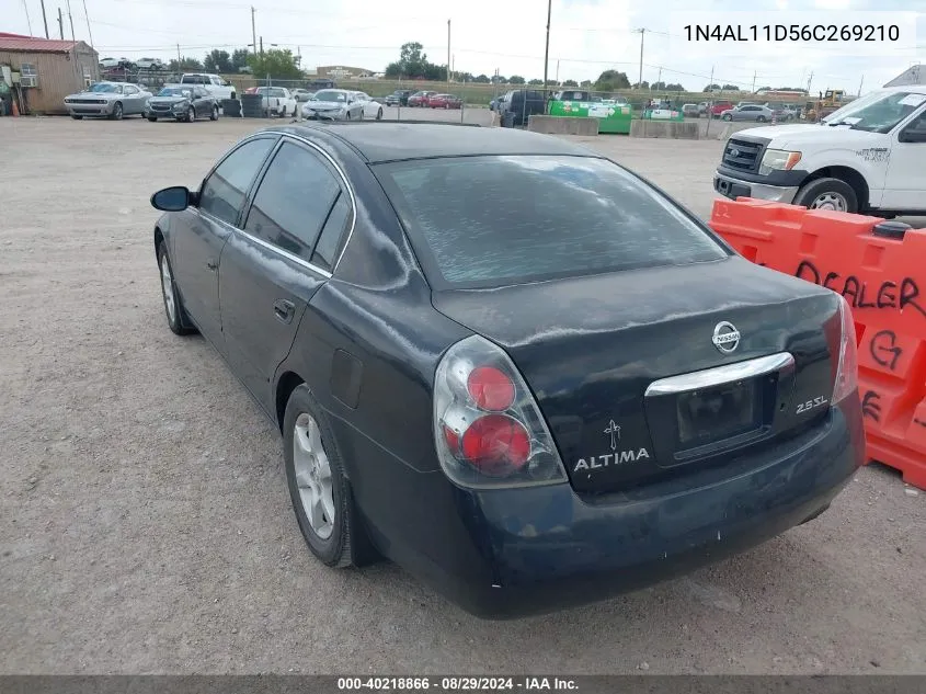 2006 Nissan Altima 2.5 S VIN: 1N4AL11D56C269210 Lot: 40218866