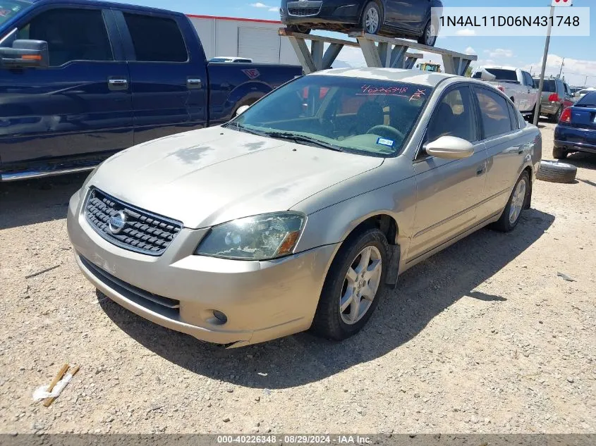 1N4AL11D06N431748 2006 Nissan Altima 2.5 S