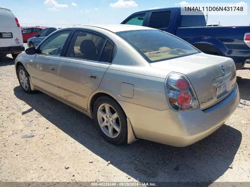 1N4AL11D06N431748 2006 Nissan Altima 2.5 S