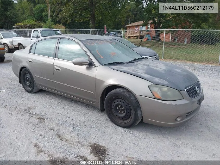 2006 Nissan Altima 2.5 S VIN: 1N4AL11D56C212179 Lot: 40232433