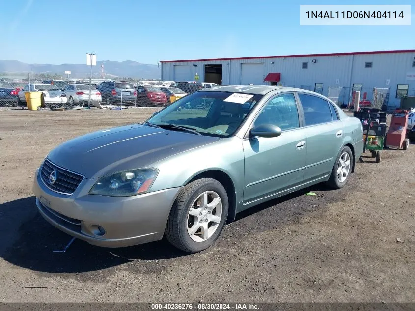 2006 Nissan Altima 2.5 S VIN: 1N4AL11D06N404114 Lot: 40236276