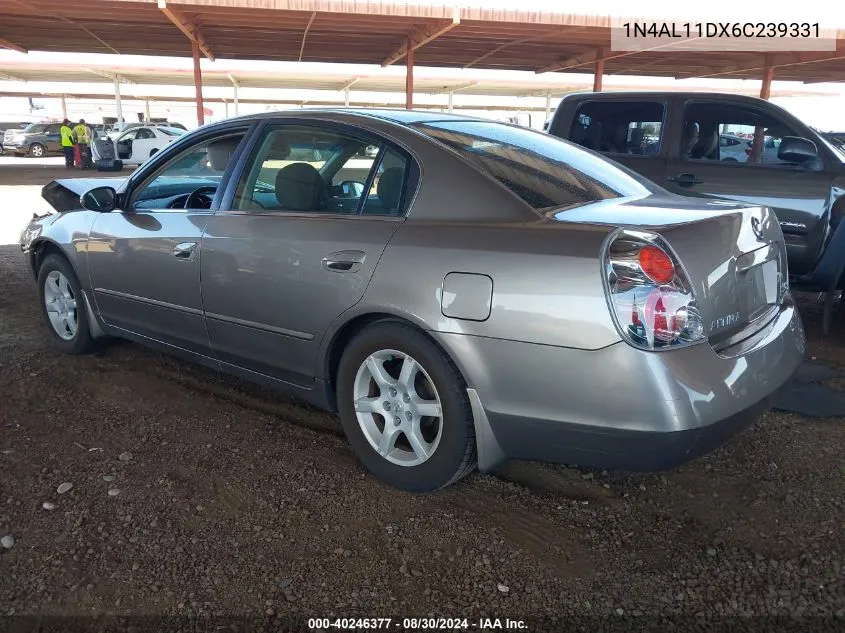 2006 Nissan Altima 2.5 S VIN: 1N4AL11DX6C239331 Lot: 40246377