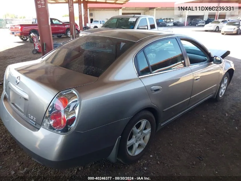 2006 Nissan Altima 2.5 S VIN: 1N4AL11DX6C239331 Lot: 40246377