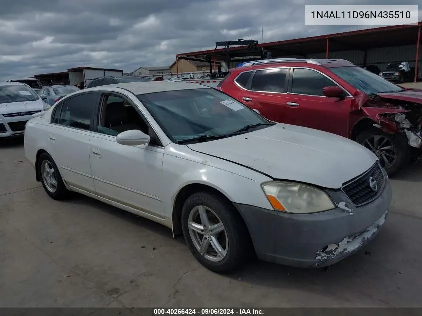 2006 Nissan Altima 2.5 S VIN: 1N4AL11D96N435510 Lot: 40266424