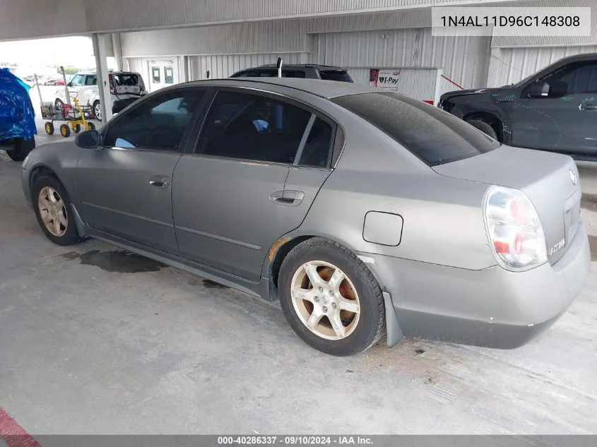 2006 Nissan Altima 2.5 S VIN: 1N4AL11D96C148308 Lot: 40286337