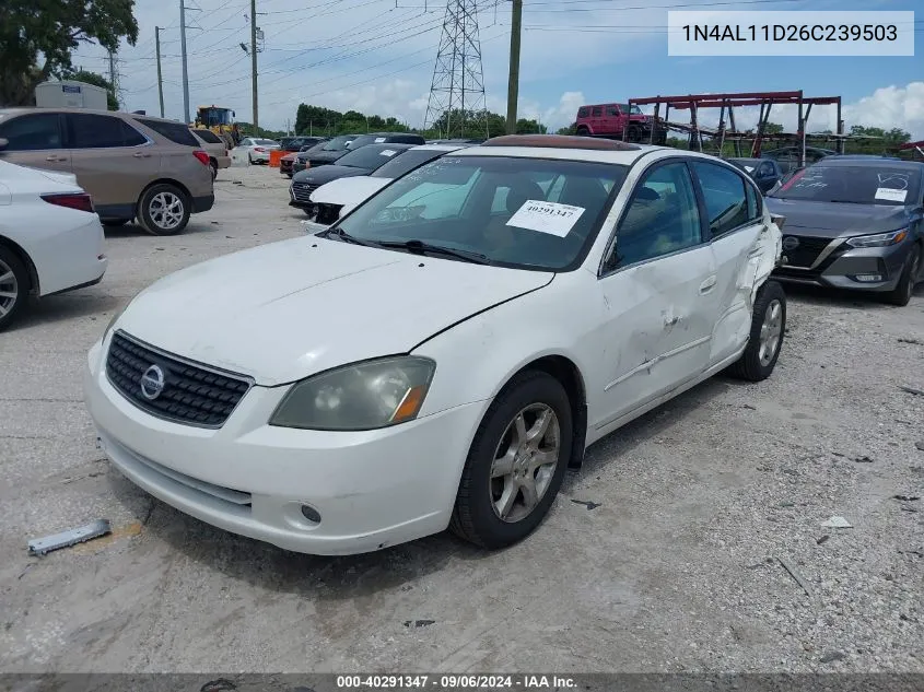 2006 Nissan Altima 2.5 S VIN: 1N4AL11D26C239503 Lot: 40291347