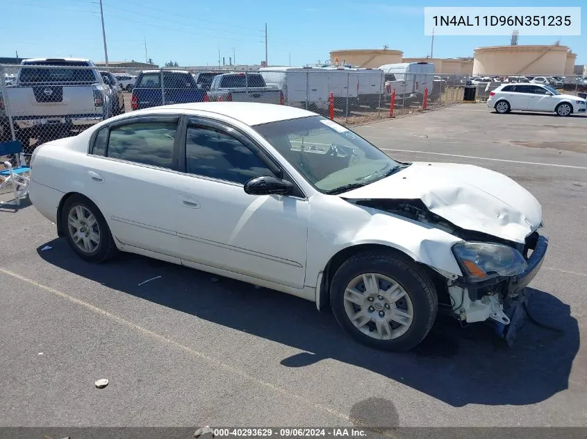 2006 Nissan Altima 2.5 S VIN: 1N4AL11D96N351235 Lot: 40293629