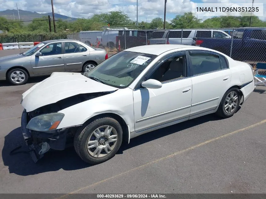 2006 Nissan Altima 2.5 S VIN: 1N4AL11D96N351235 Lot: 40293629