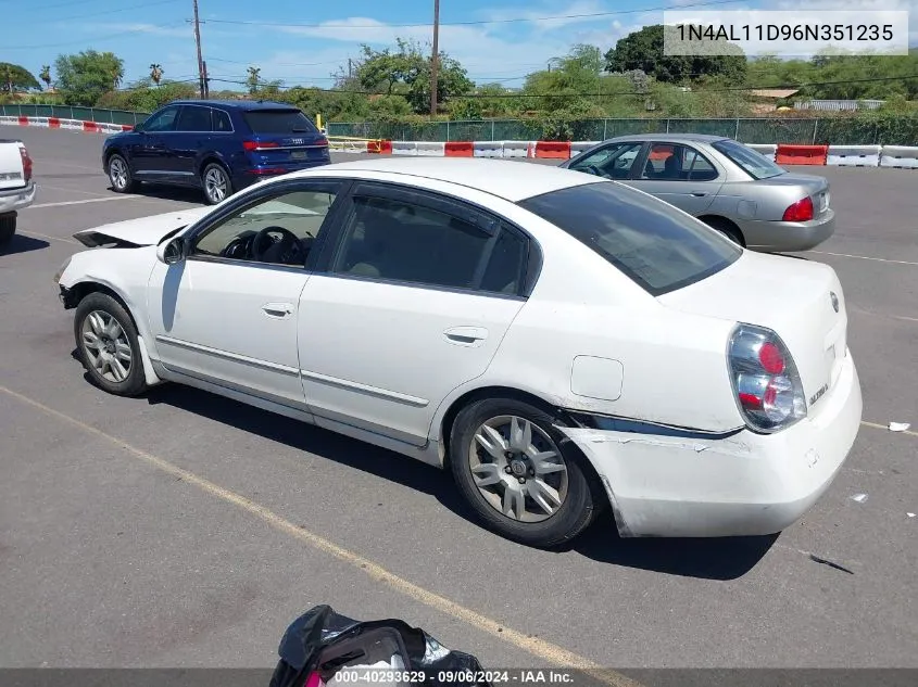 2006 Nissan Altima 2.5 S VIN: 1N4AL11D96N351235 Lot: 40293629