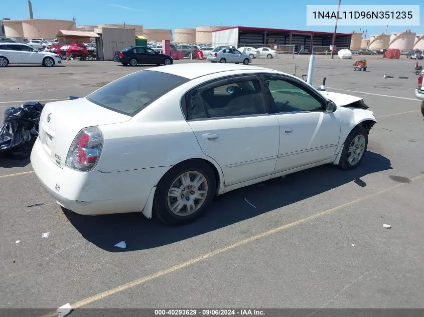 2006 Nissan Altima 2.5 S VIN: 1N4AL11D96N351235 Lot: 40293629