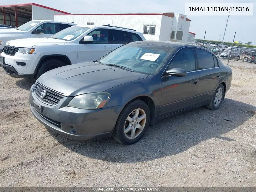 1N4AL11D16N415316 2006 Nissan Altima 2.5 S