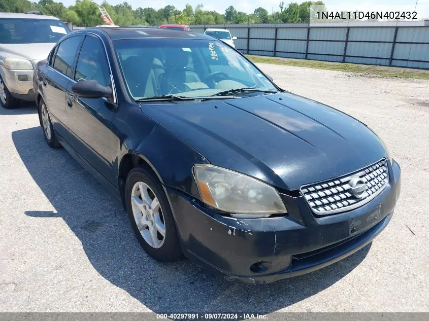 2006 Nissan Altima 2.5 S VIN: 1N4AL11D46N402432 Lot: 40297991