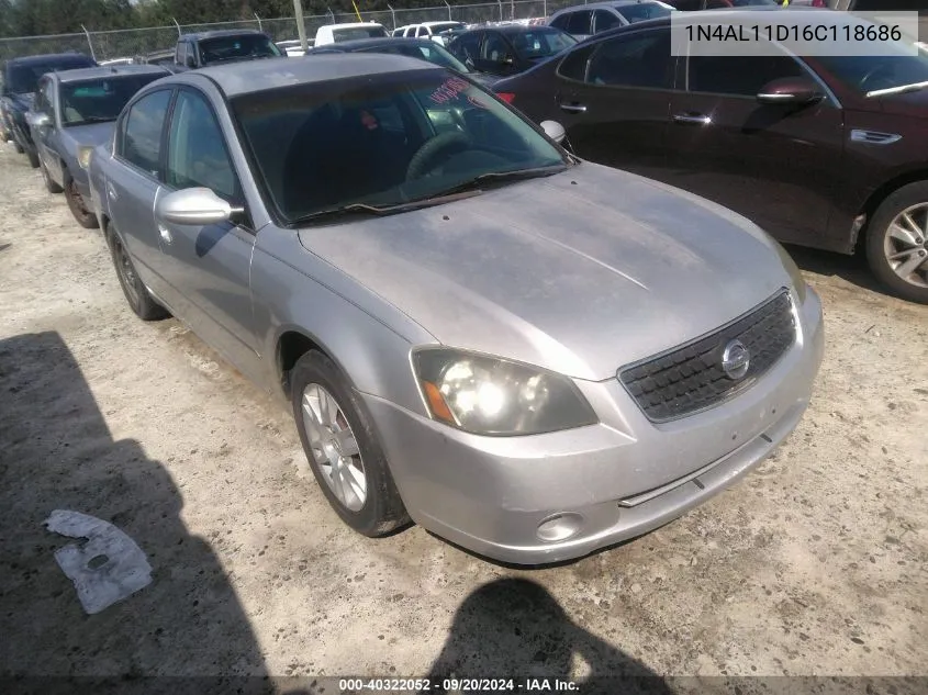 2006 Nissan Altima 2.5 S VIN: 1N4AL11D16C118686 Lot: 40322052