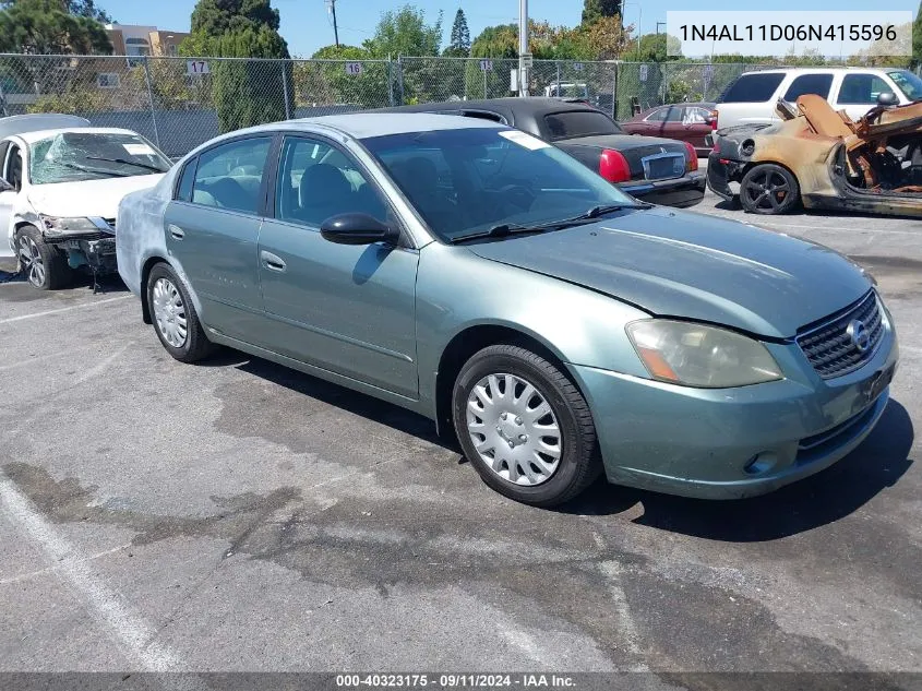 2006 Nissan Altima S/Sl VIN: 1N4AL11D06N415596 Lot: 40323175