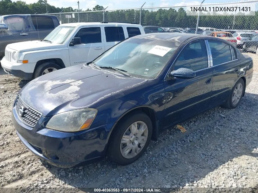 2006 Nissan Altima 2.5 S VIN: 1N4AL11DX6N371431 Lot: 40363553