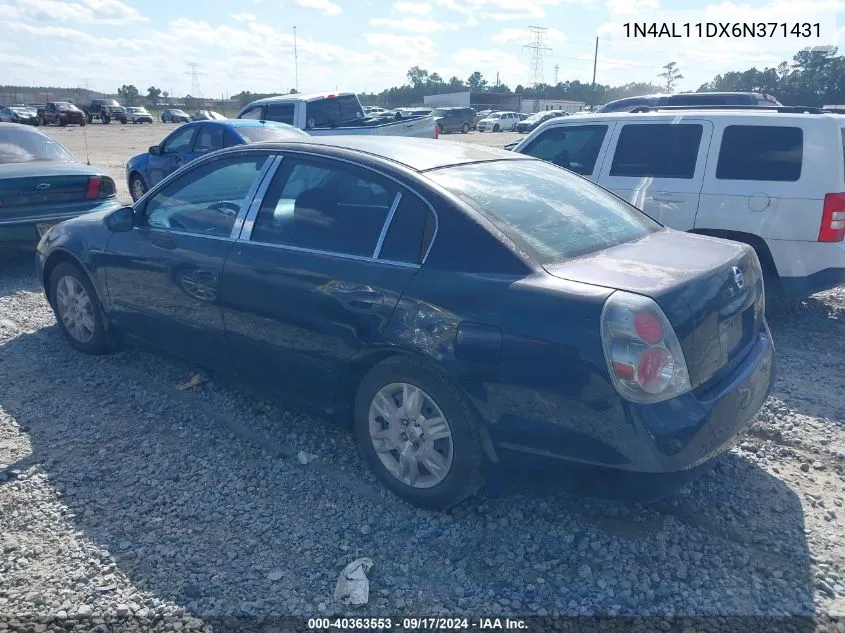 2006 Nissan Altima 2.5 S VIN: 1N4AL11DX6N371431 Lot: 40363553