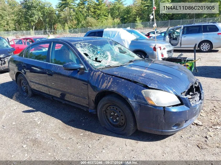 2006 Nissan Altima S/Sl VIN: 1N4AL11D86C201905 Lot: 40372346