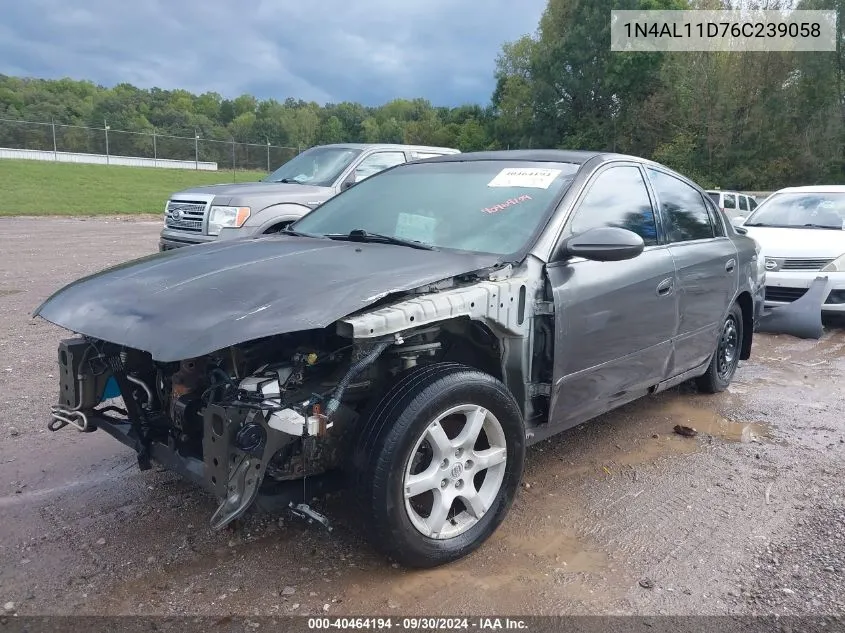 2006 Nissan Altima 2.5 S VIN: 1N4AL11D76C239058 Lot: 40464194