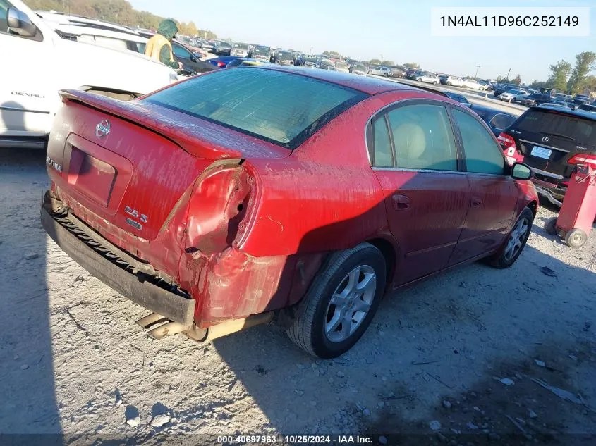 1N4AL11D96C252149 2006 Nissan Altima 2.5 S