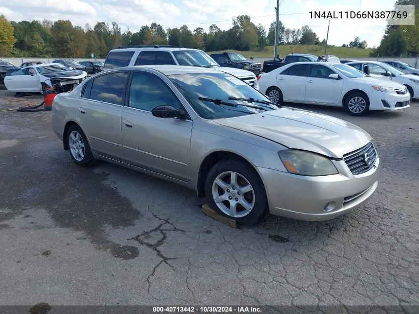 2006 Nissan Altima 2.5 S VIN: 1N4AL11D66N387769 Lot: 40713442