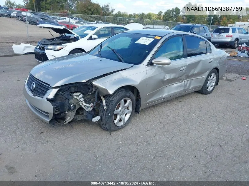 2006 Nissan Altima 2.5 S VIN: 1N4AL11D66N387769 Lot: 40713442