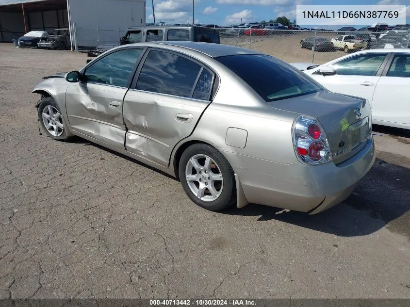 2006 Nissan Altima 2.5 S VIN: 1N4AL11D66N387769 Lot: 40713442