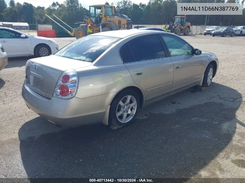 2006 Nissan Altima 2.5 S VIN: 1N4AL11D66N387769 Lot: 40713442