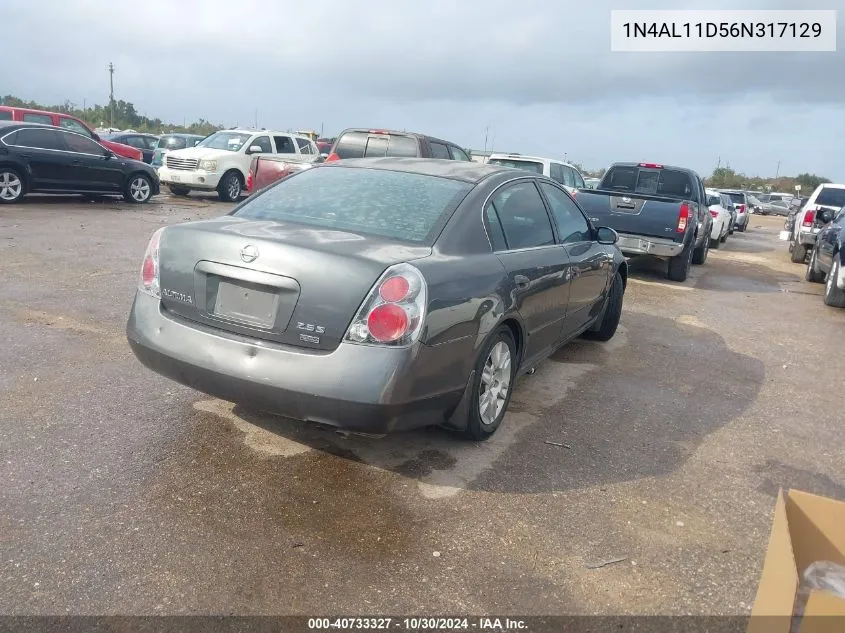 1N4AL11D56N317129 2006 Nissan Altima 2.5 S