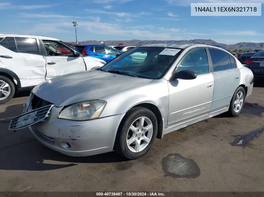 2006 Nissan Altima 2.5 S VIN: 1N4AL11EX6N321718 Lot: 40739487