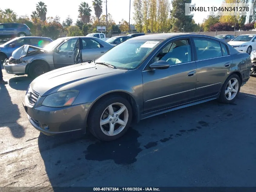 2006 Nissan Altima 3.5 Se VIN: 1N4BL11D46N341278 Lot: 40767384