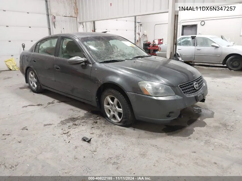 2006 Nissan Altima S/Sl VIN: 1N4AL11DX6N347257 Lot: 40822185