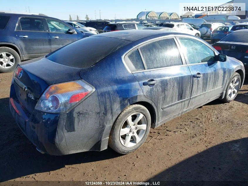 2007 Nissan Altima 2.5/2.5S VIN: 1N4AL21E17C223874 Lot: 12124359