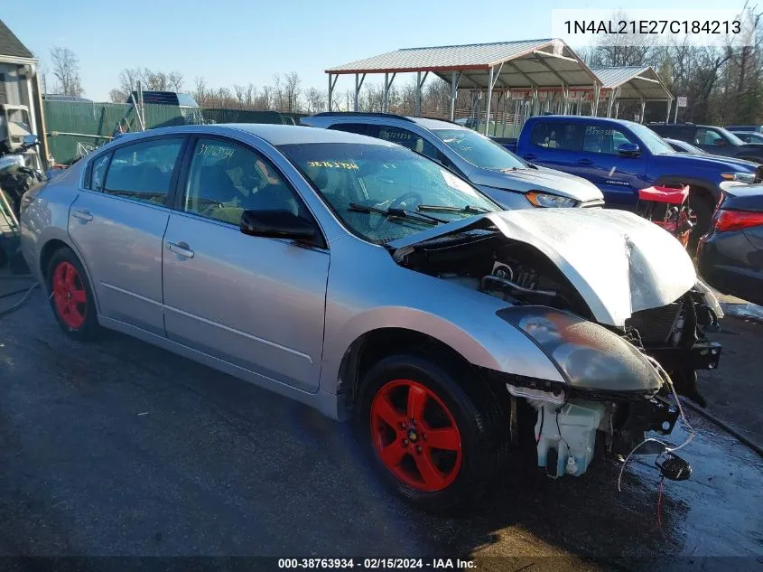 2007 Nissan Altima 2.5 S VIN: 1N4AL21E27C184213 Lot: 38763934