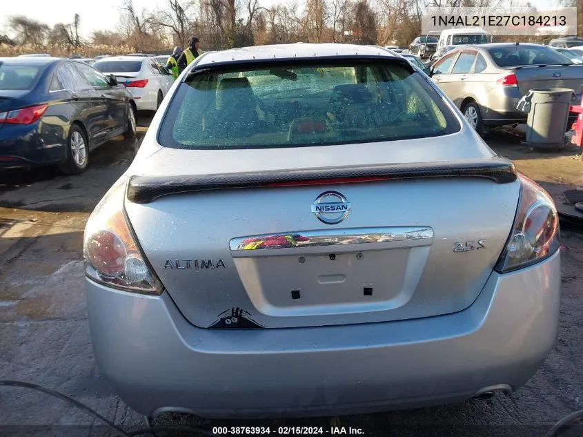 2007 Nissan Altima 2.5 S VIN: 1N4AL21E27C184213 Lot: 38763934