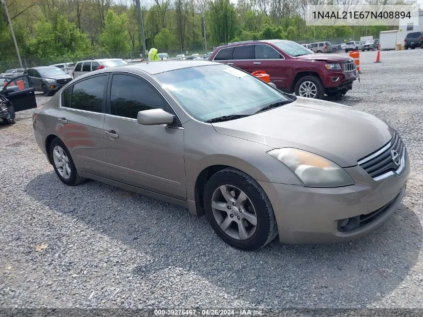 2007 Nissan Altima 2.5 S VIN: 1N4AL21E67N408894 Lot: 39276467