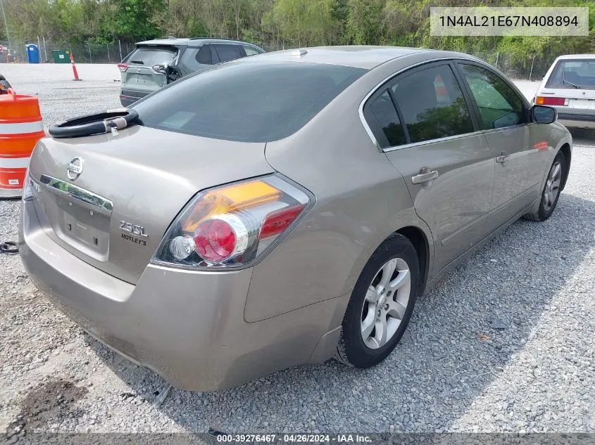 1N4AL21E67N408894 2007 Nissan Altima 2.5 S