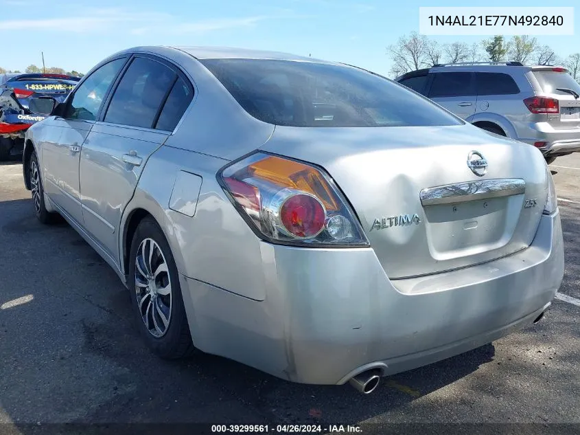 1N4AL21E77N492840 2007 Nissan Altima 2.5 S