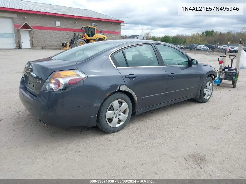 2007 Nissan Altima 2.5 S VIN: 1N4AL21E57N495946 Lot: 39371038