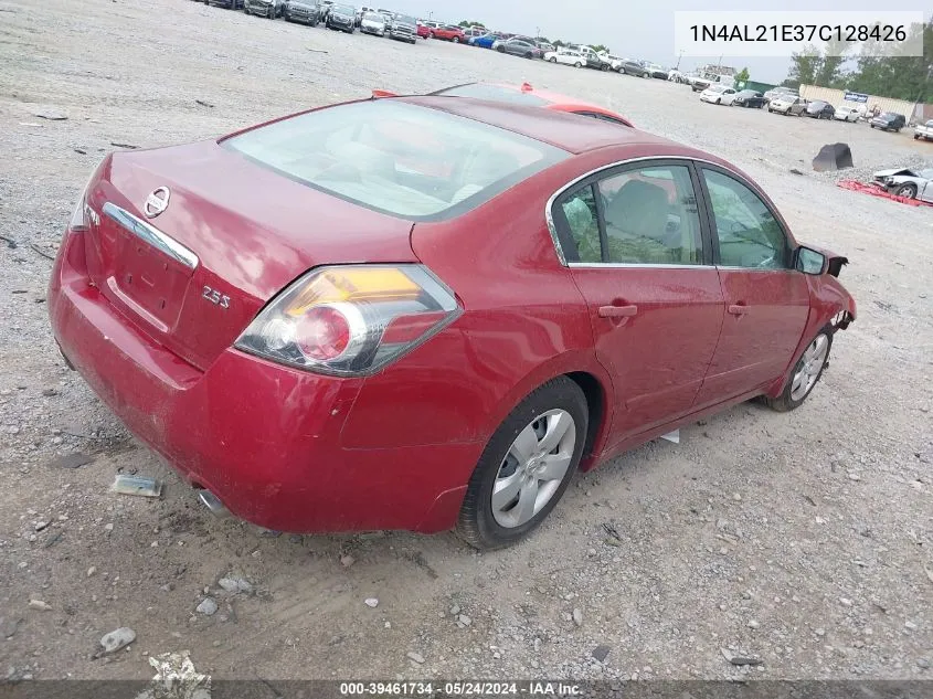 2007 Nissan Altima 2.5 S VIN: 1N4AL21E37C128426 Lot: 39461734