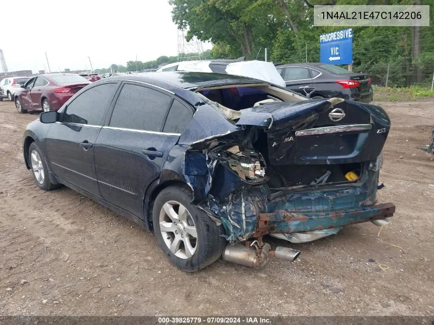 2007 Nissan Altima 2.5 S VIN: 1N4AL21E47C142206 Lot: 39825779