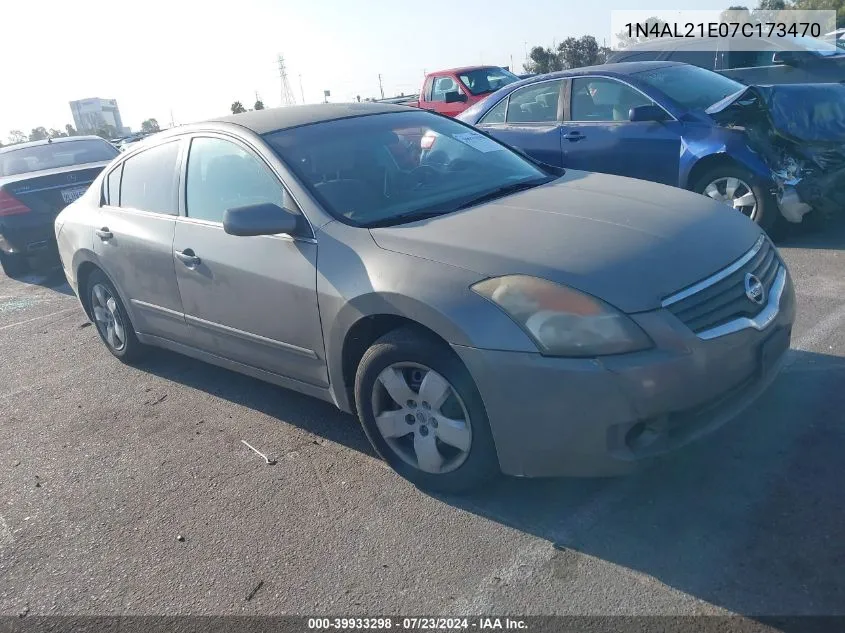 2007 Nissan Altima 2.5 S VIN: 1N4AL21E07C173470 Lot: 39933298