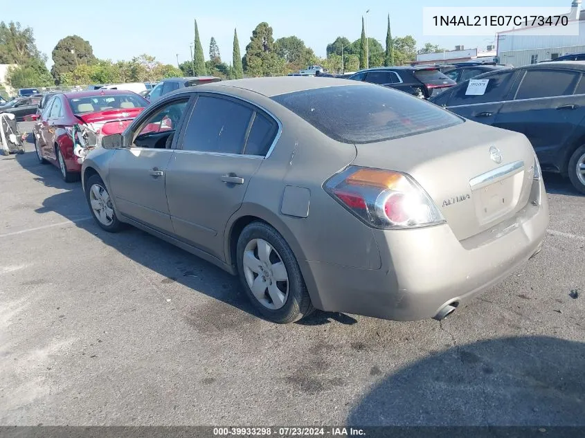 2007 Nissan Altima 2.5 S VIN: 1N4AL21E07C173470 Lot: 39933298